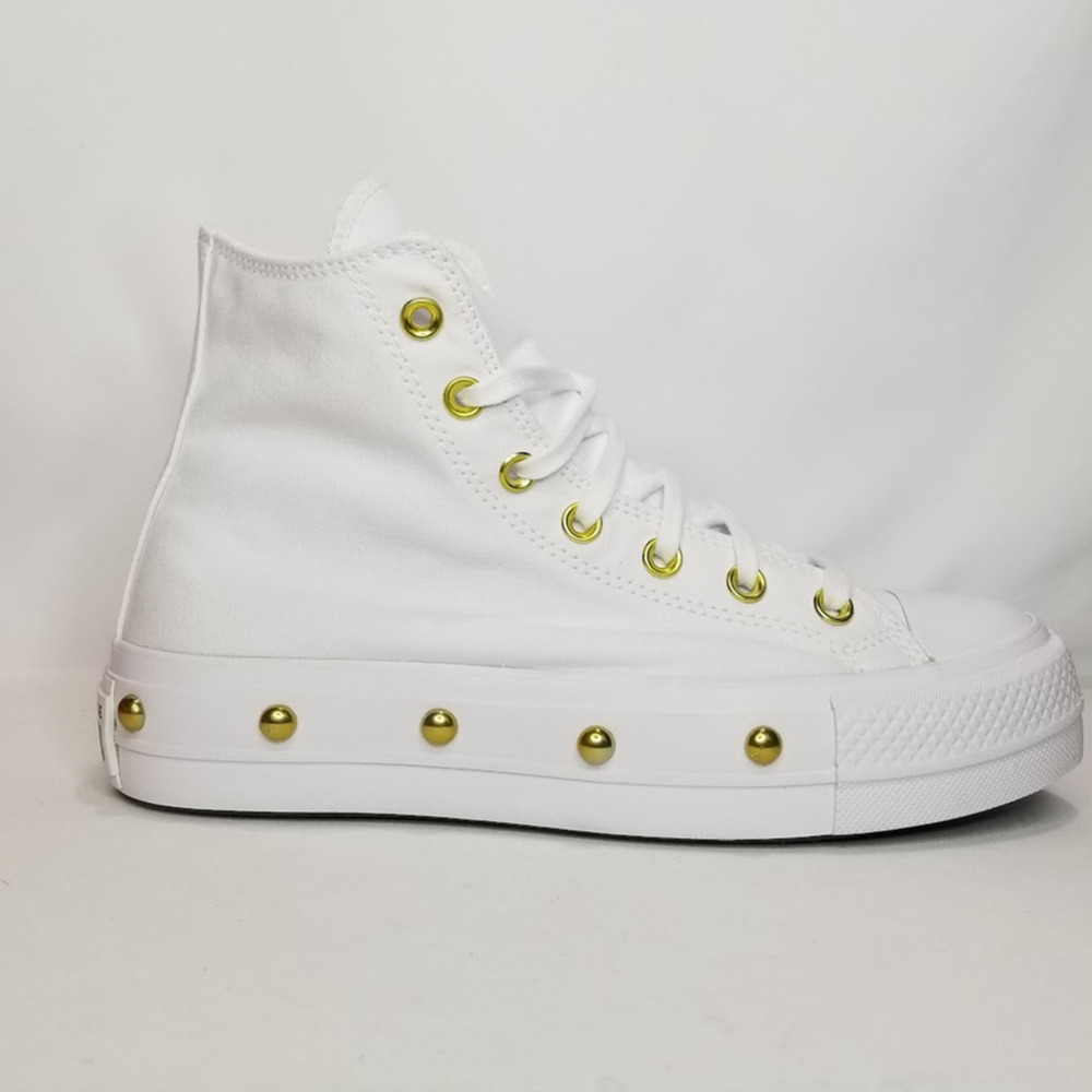 Converse CTAS Lift Platform Hi Tops Brand New Women's Size 8 White A06787C NWT - Picture 3 of 7